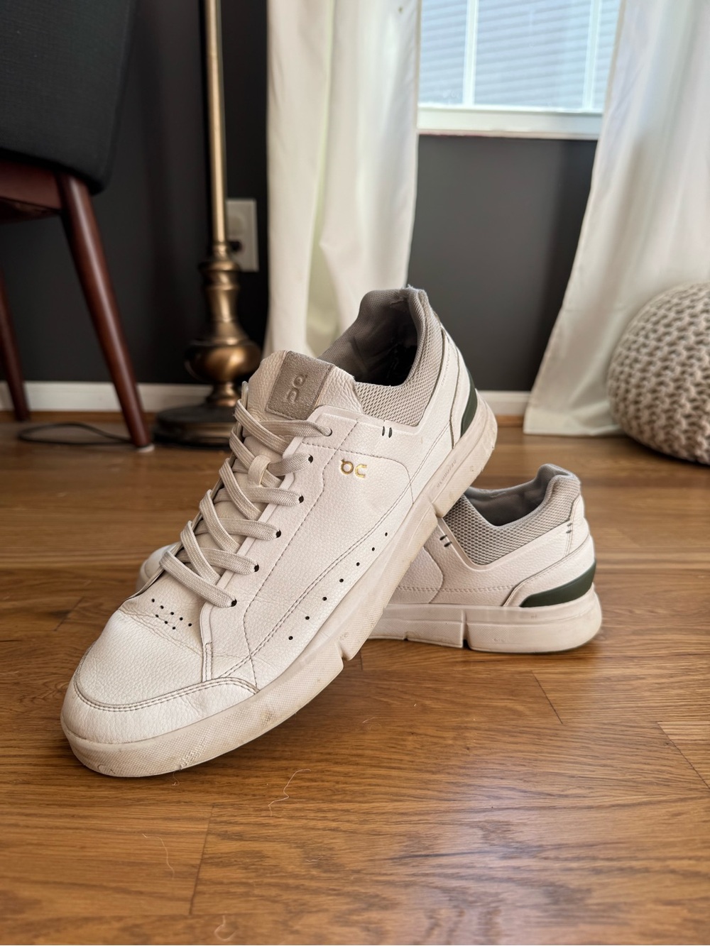 On Running The Roger Centre Court in green and white